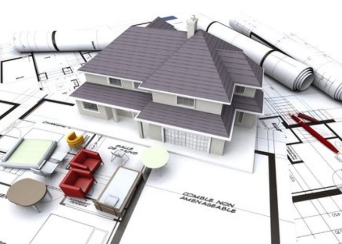 Casa en planos o construida