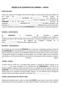 minuta de compra venta